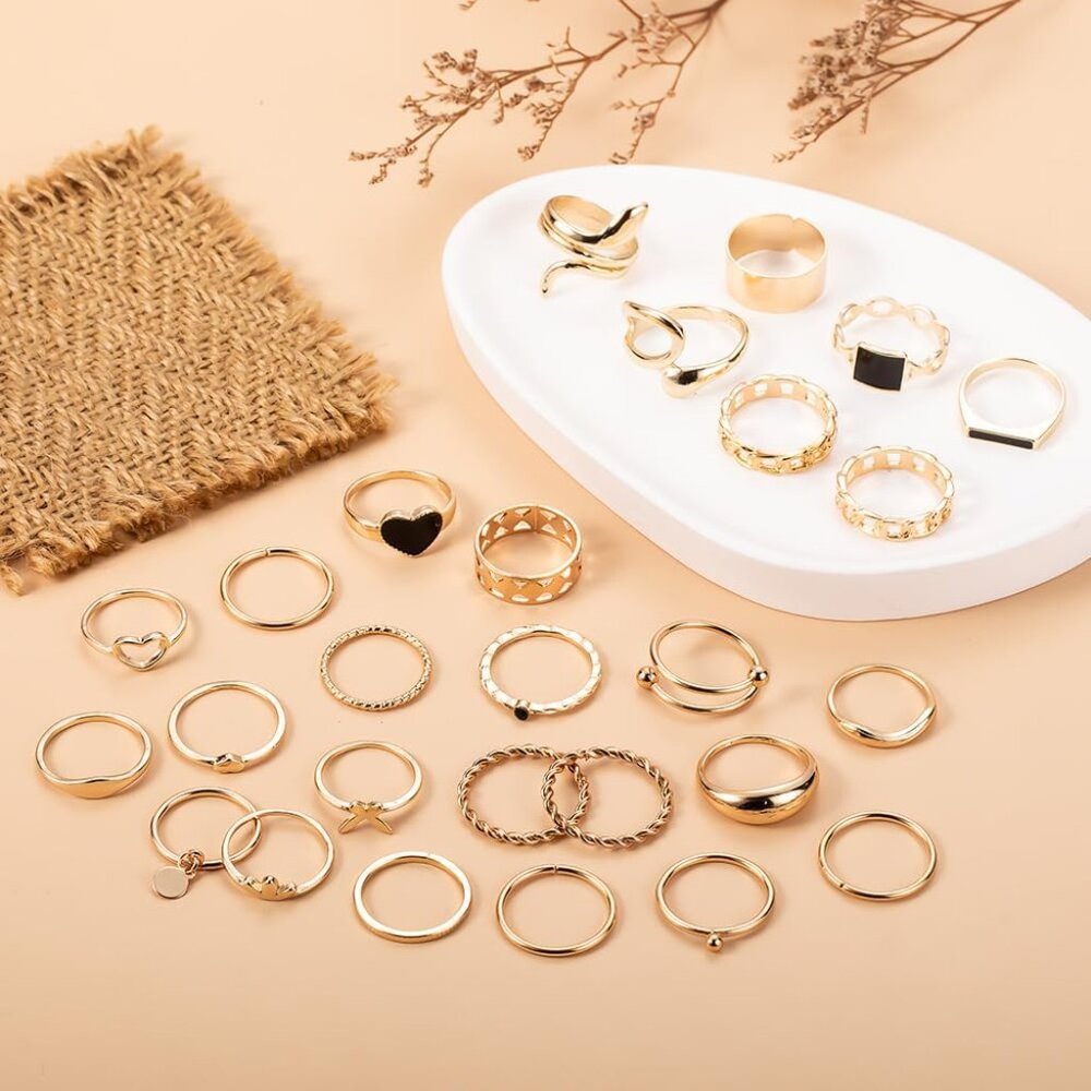 27pcs Stacking Knuckle Statement Rings Sets For W… - image 8